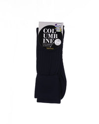 Ahutoetoe Knee High Socks Navy - Merino (1 Pair) - Columbine