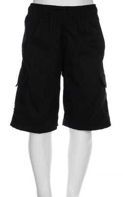 School Cargo Shorts - Black