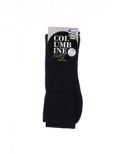 Load image into Gallery viewer, Ahutoetoe Knee High Socks Navy - Merino (1 Pair) - Columbine